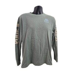Kappa Mens Crew Long‎ Sleeve Shirt Green - Size L